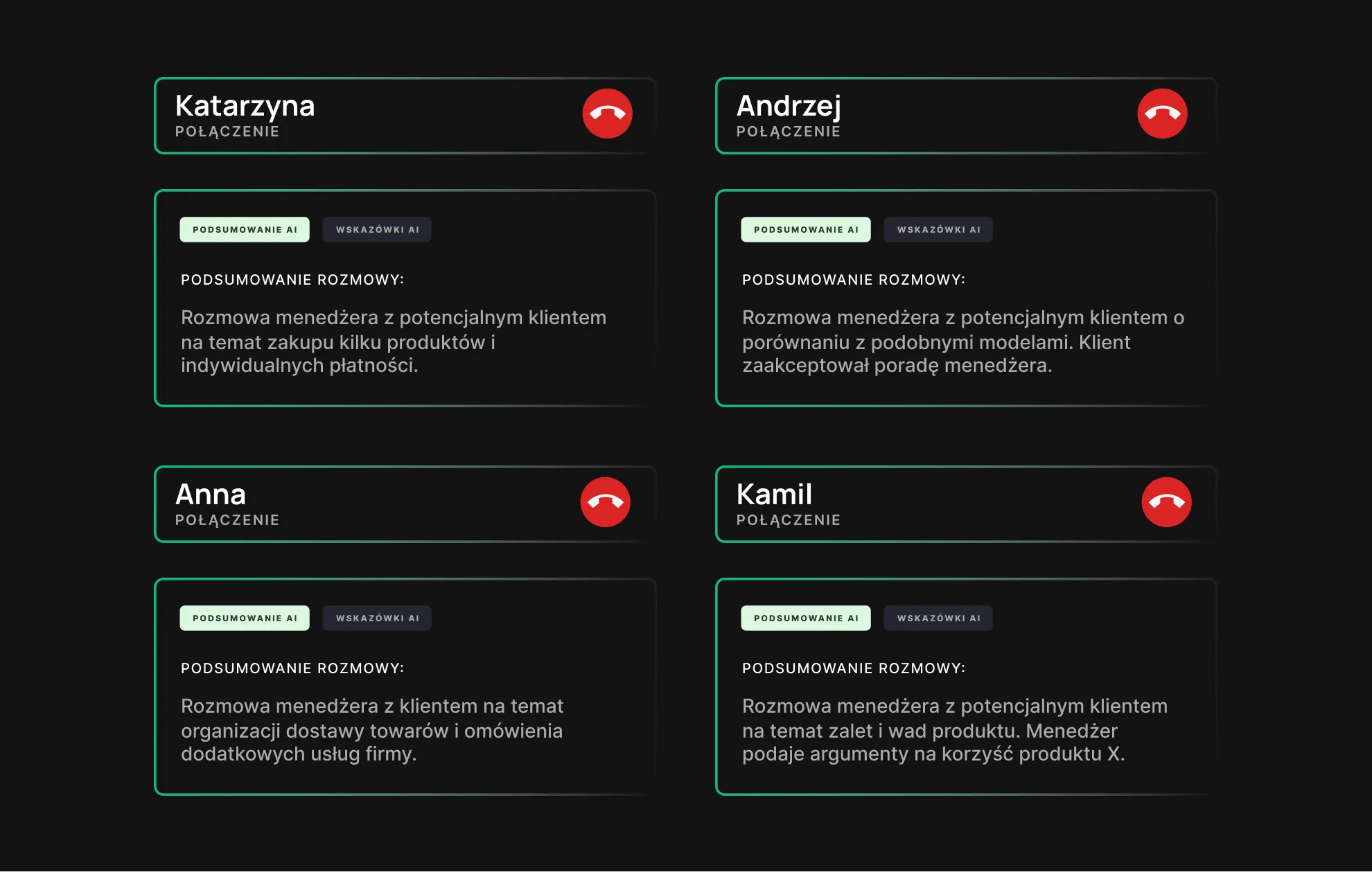 Szybka transkrypcja rozmów AI